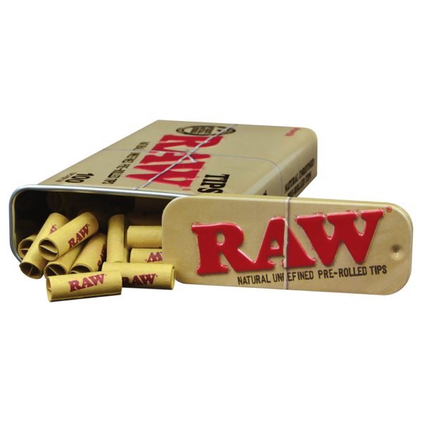 Raw - Pre Rolled 100 Tips - Tin Pack