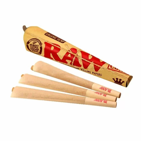 Raw - Pre rolled King Size Cone - Pack of 3